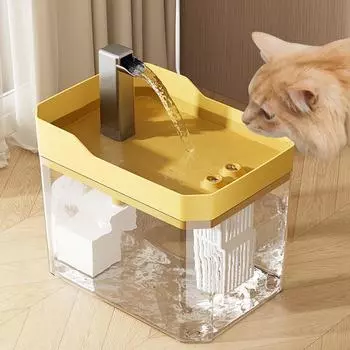 1,5 л фонтан для кошек с тихим насосом, диспенсер для воды для собак, USB, противосухой, горящий фонтан для домашних животных, фонтан для кошек в помещении серый