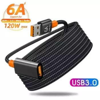 1,5 м 6A USB 3.0 удлинительный кабель женский-мужской удлинительный шнур высокоскоростной передачи данных кабель для компьютера камера ТВ кабель 1m