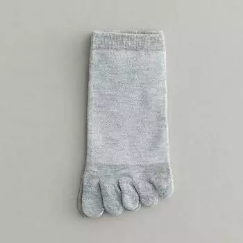1/5 Pairs Men Five Finger Knitted Cotton Short Socks Summer Thin Mesh Fashionable Novel Suitable Casual Sports Boat Socks One Size