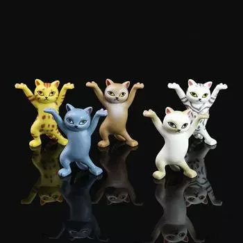 1 ~ 5 шт. новый забавный держатель для ручки с котом, игрушка, держит все, кронштейн для наушников с кошкой, украшение для дома, очаровательная подставка для карандашей с танцующим котом