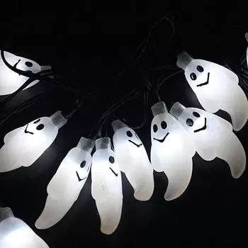 1.5M 10LED Ghost String Lights For Halloween Party Decor Halloween Light White/Mutilple Color One Size