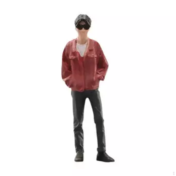 1:64 Boy Model Figure Mini Doll Photography Props Ornament Handpainted Tiny People for Dollhouse