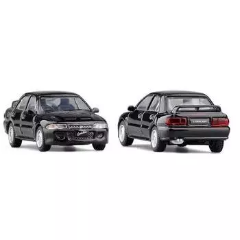 1:64 Черный JDM Lancer Evolution EVO 2 II Racing Sport Модель Металлического Автомобиля