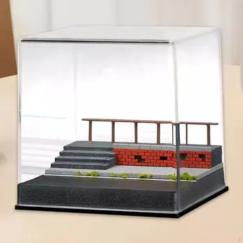 1/64 Diorama Car Display Case Park Stairs Scene Decorative Realistic Layout Parking