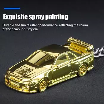 1:64 масштаб Gtr-R34 Rs7 модель автомобиля игрушки автомобиль цепь металл Diecas гальванопокрытие покраска A1