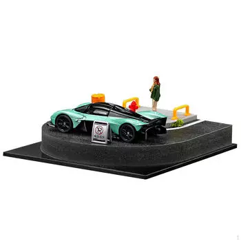 1/64 Model Car Display Case Dust Cover DIY Decoration Street Background Micro Photography Prop No Figurine