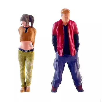 1:64 расписанных вручную фигурки людей, миниатюрные модели для мальчиков и девочек, украшения стола, крошечные поделки