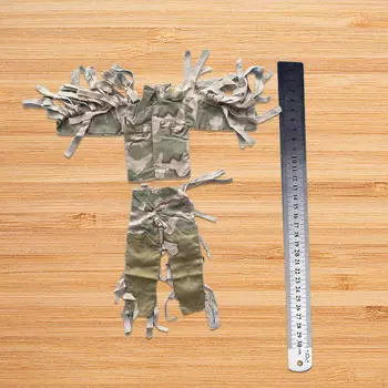 1/6 Clothing with Trousers Uniforms Suit, Realistic Casual Costume Long Sleeve Top Uniform for 12