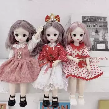 1/6 Мини модная кукла BJD, милый макияж, подвижный сустав, 30 см, куклы, одежда принцессы, аксессуары для костюма, детская игрушка, подарки для девочек