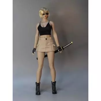 1/6 одежда сексуальная 1/6 одежда женская Функциональная юбка карго, модная юбка юбка карго Комбинезон, юбка-секретарь (Тело, голова и обувь не включены.) хаки