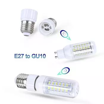 1-6 шт. E27 E14 B22 Male To E12 E17 GU10 G9 MR16 GU10 Female Lamp Base Lamp Holder Converter Socket Adapter For LED Bulb light 1PCS