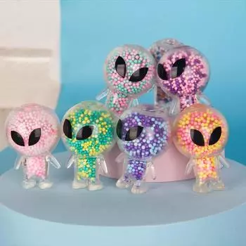 1/6 шт. Мини-игрушки-пришельцы, мягкие игрушки-кролики, игрушка для снятия стресса, сувениры на вечеринку, забавные космические существа, игрушки-фиджет