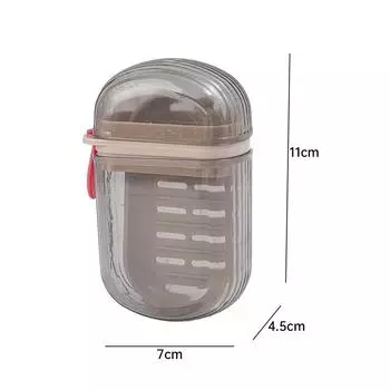 1/6PCS Portable Soap Tray Leakproof Sealing Cases with Cover Plastic Drain Soap Boxes Home Bathroom Travel Storage Soaps Dishes 1PC