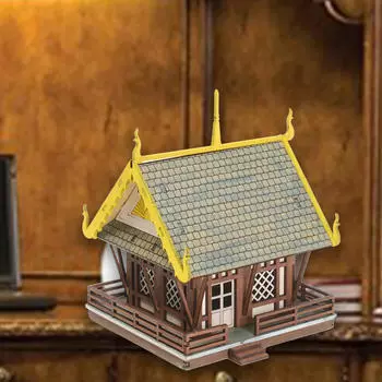 1/72 Храм Строительные наборы Миниатюрная модель дома Архитектурная сцена Сборка своими руками Архитектура