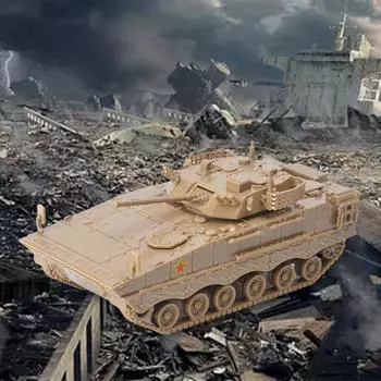 1/72 Модель бронированного танка DIY Сборка пазлов Строительные наборы для подарочного коллекционного стола коричневый