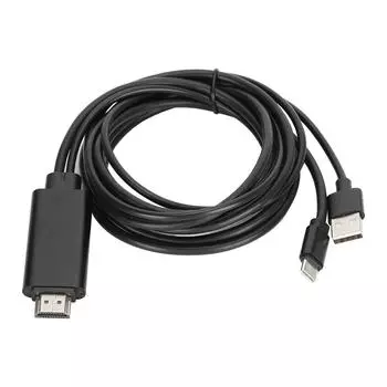 1,8-метровый кабель интерфейса мультимедиа 4K Type C - HD для синхронизации мобильного телефона с экраном HDTV