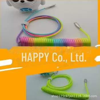 1.8m Custom Mechanical Keyboard Cable: Aviation Plug, Type-C Electroplated Interface