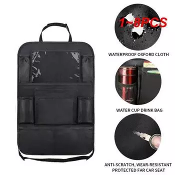 1~8PCS Car Seat Back Organizer Storage Pockets with Touch Screen Tablet Holder Protector for Kids Children Car Accessories