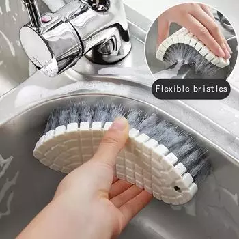 1 Cleaning Brush, Multifunctional and Bendable Cleaning Supplies, Kitchen Corner Free Floor Cleaning Brush, Kitchen Supplies