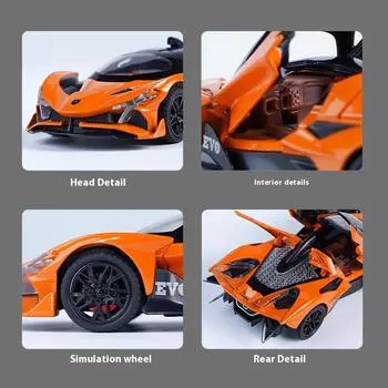 1:Игрушечная модель Apollo EVO Alloy в масштабе 32 дюйма — футуристический дизайн, звуковые и световые эффекты, пружинный механизм — идеально подходит для детских игр