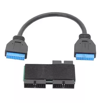 1 к 2 Usb 3.0 19pin HUB USB 19PIN удлинительный кабель быстрая передача данных чип для настольных компьютеров материнские платы корпуса коробки