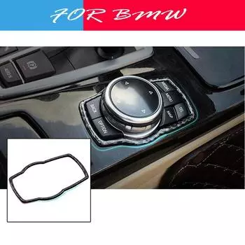 1 компл. 3D глянцевые наклейки из углеродного волокна для BMW F30 F35 3 серии 320i 328i GT, рамка с мультимедийными кнопками Multimedia Button