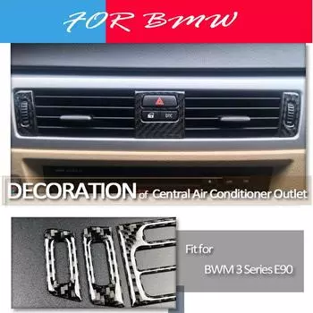 1 компл. 3D глянцевые наклейки из углеродного волокна для BMW E90 BMW 3 серии E92 консоли кондиционера крышки розеток панели Style-1