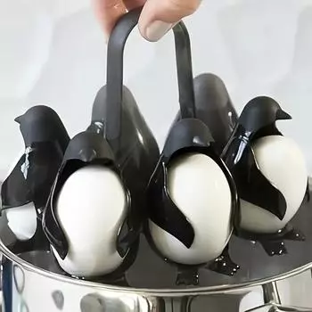 1 компл. пароварка для яиц, яичная плита Penguin Egg «три в одном», кухонная пароварка для яиц «три в одном», стеллаж для хранения яиц, яйцеварка «Пингвин», кухонная утварь, кухонный гаджет