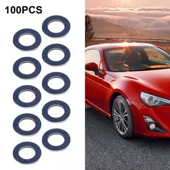 1 комплект 100 шт. прокладок для пробки сливного поддона масла для Toyota OE90430-12031 12 мм прокладки для пробки сливного поддона масла шайба чёрный