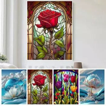 1 комплект 5D DIY Алмазный набор для рисования с четким узором, яркий цвет, не выцветает, уменьшает стресс, повышает навыки, мозаика, набор для вышивки крестом, украшение для дома