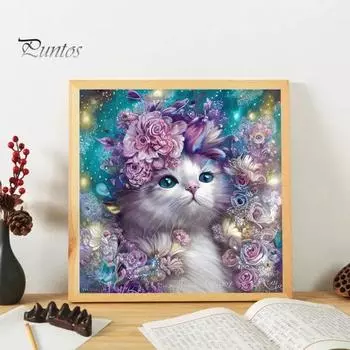 1 комплект 5D набор для рисования животных со стразами, легкий DIY с липким фоном, включает в себя инструменты, аксессуары для рисования со стразами C