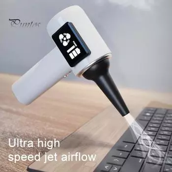 1 комплект автомобильный пылесос ручной беспроводной пылесос USB-C перезаряжаемый 3 в 1 надувной светильник пылеуловитель высокой мощности мини воздуходувка для клавиатуры чёрный