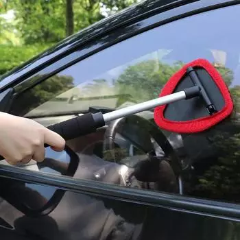 1 комплект инструментов для чистки и ухода за автомобилем, щетка для мытья окон и стекол автомобиля, мягкая щетка для полотенец, длинная ручка, телескопическая ручка, щетка для чистки лобового стекла красный
