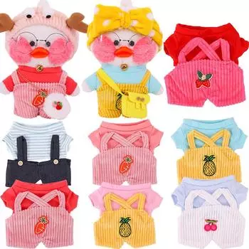 1 комплект одежды для 30 см мягкие куклы LaLafanfan Cafe Duck Dog плюшевая игрушка комбинезон с капюшоном из мультфильма аксессуары для детей подарок для девочек fit 30cm duck