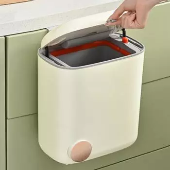 1 комплект, подвесной мусорный бак 7/9 л с крышкой, современный настенный шкаф большой емкости, дверца под раковину, контейнер для хранения мусора, кухонные принадлежности M