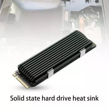 1 комплект SSD-радиатора, устойчивый к высоким температурам, профессиональная конструкция с пряжкой, 2280 NVMe SSD-радиатор чёрный
