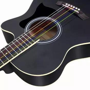1 комплект стальных струн для акустической гитары Great Tone красный