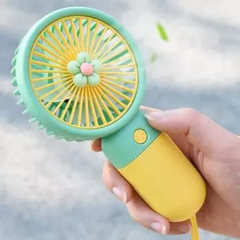 1 Комплект Удобная плотная сетка Отключение звука Рабочий стол Вентилятор Singe Gear Аккумуляторная поддержка общежития зелёный