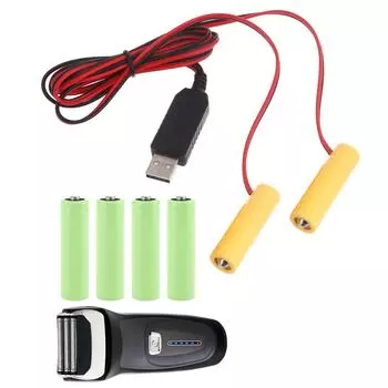 1 комплект USB 5V2A до 4,5V1A AA кабель для устранения батарейки удобный шнур-адаптер питания от батареи-пустышки для дверных звонков