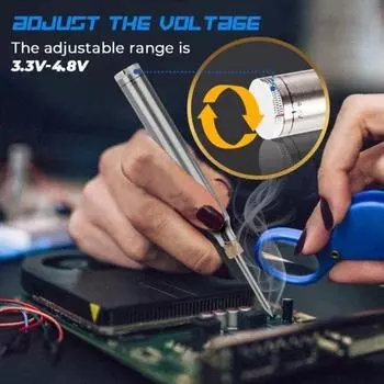 1 комплект USB-паяльник 5 В постоянного тока, ручка напряжения, регулировка автоматического сна, быстрый нагрев, 510 портов, сварочный утюг, ручка для пайки