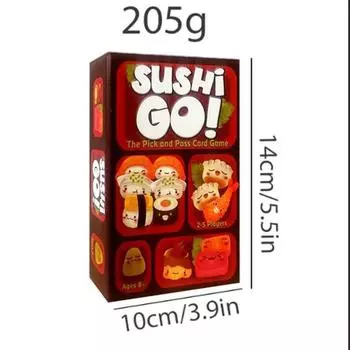 1 коробка Sushi Go Family Gathering настольная игра карта, веселая карточная игра вечеринка интерактивная карточная игра креативный небольшой подарок праздничный аксессуар