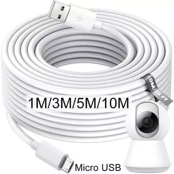 Кабель для быстрой зарядки Micro USB 1 м/2 м/3 м/5 м/6 м/7 м/8 м/10 м/12 м/14 м для телефонов Samsung Xiaomi Android, камер, мониторов, аккумуляторов, шнур для передачи данных 0.25m