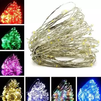 1 м 2 м 3 м 10 м светодиодный провод 5 м медный звездный гирлянда DIY украшение для домашней вечеринки 10M разноцветный