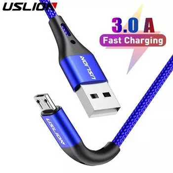 1 м 2 м Кабель Micro USB для быстрой зарядки для телефона Xiaomi Android Кабель для передачи данных для Samsung Micro Charger 1M чёрный