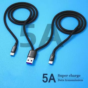 1 м 2-в-1 кабель для передачи данных Type C Micro кабель для быстрой зарядки Y-разветвитель 5A кабель для быстрой зарядки для Samsung Huawei Xiaomi провода шнуры 1.2m