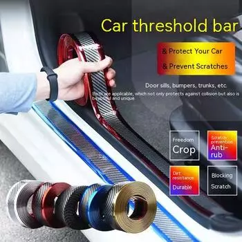 1 м/3 м/5 м 3D наклейка из углеродного волокна для автомобиля DIY Защитная лента для пасты авто порог боковое зеркало лента против царапин водостойкая защитная пленка лента из углеродного волокна 3CM*1M