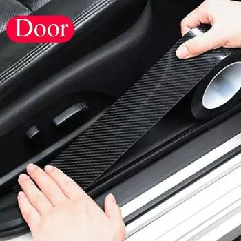 1 м/3 м/5 м 3D наклейка из углеродного волокна для автомобиля DIY Защитная лента для пасты авто порог боковое зеркало лента против царапин водостойкая защитная пленка лента из углеродного волокна Length 1m