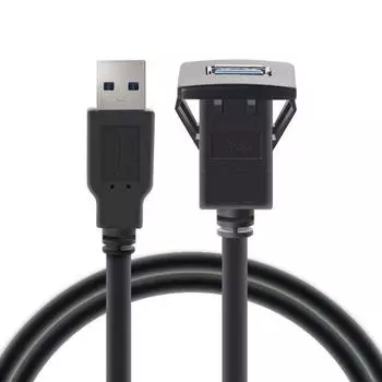 1 м автомобильная приборная панель для скрытого монтажа USB 3.0 удлинительный кабель для панели «папа-мама» чёрный