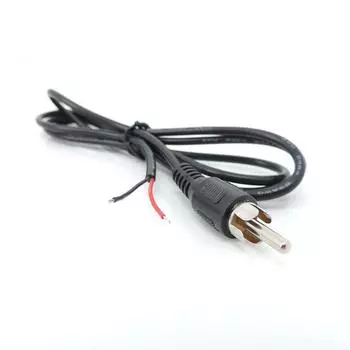 1 м черный автомобильный RCA 2-контактный провод с разъемом «папа» аудиокабель AV Single Video Stereo разъем удлинитель провода шнур для самостоятельного ремонта