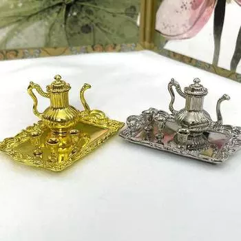 1 набор аксессуаров для кукольного домика, миниатюрная посуда, фарфоровая имитация, мини-чашка для чая в стиле ретро, набор игрушек для игрового домика A5